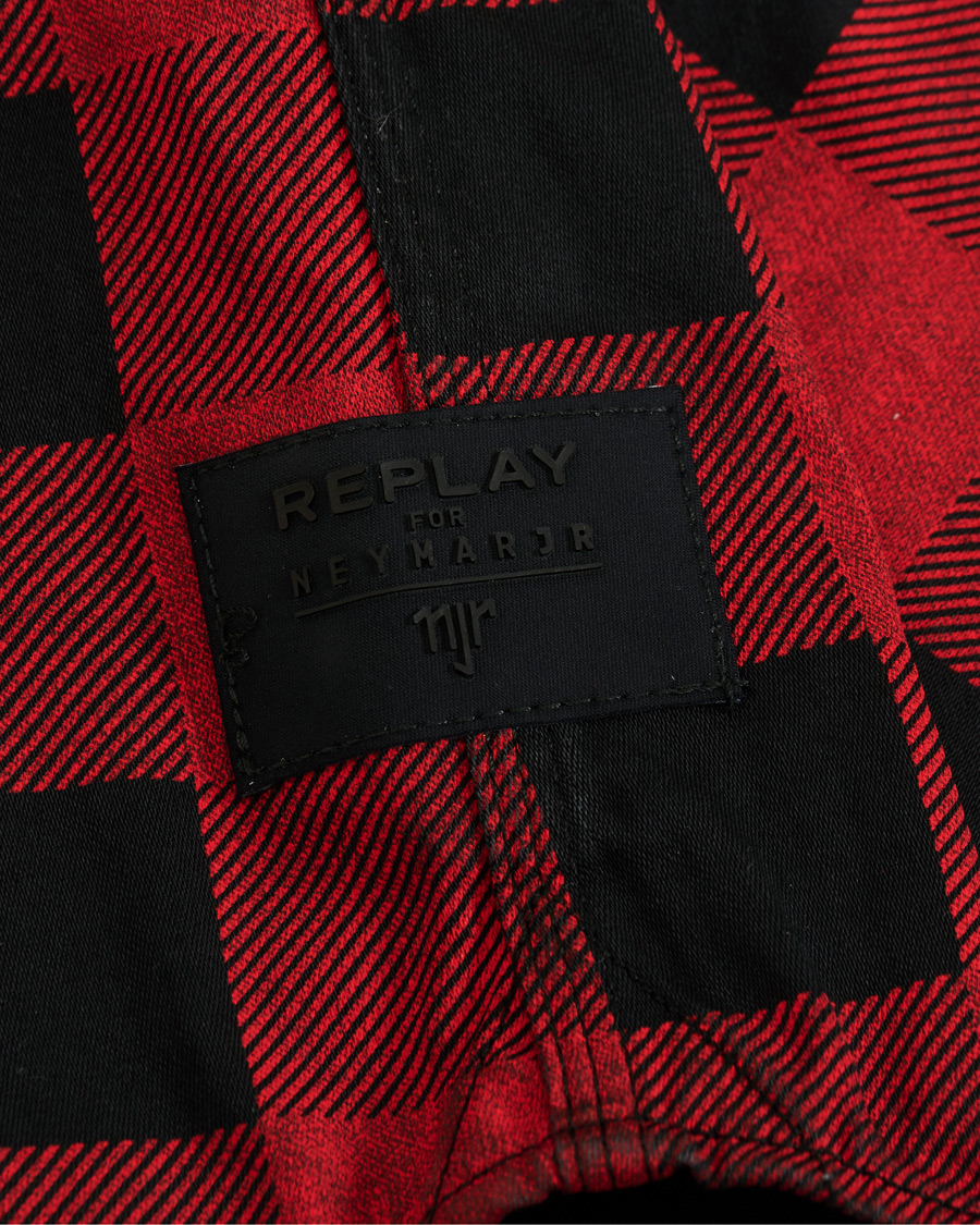 Herren | Hemden | Replay | Neymar JR Check Full Zip Overshirt Black/Red