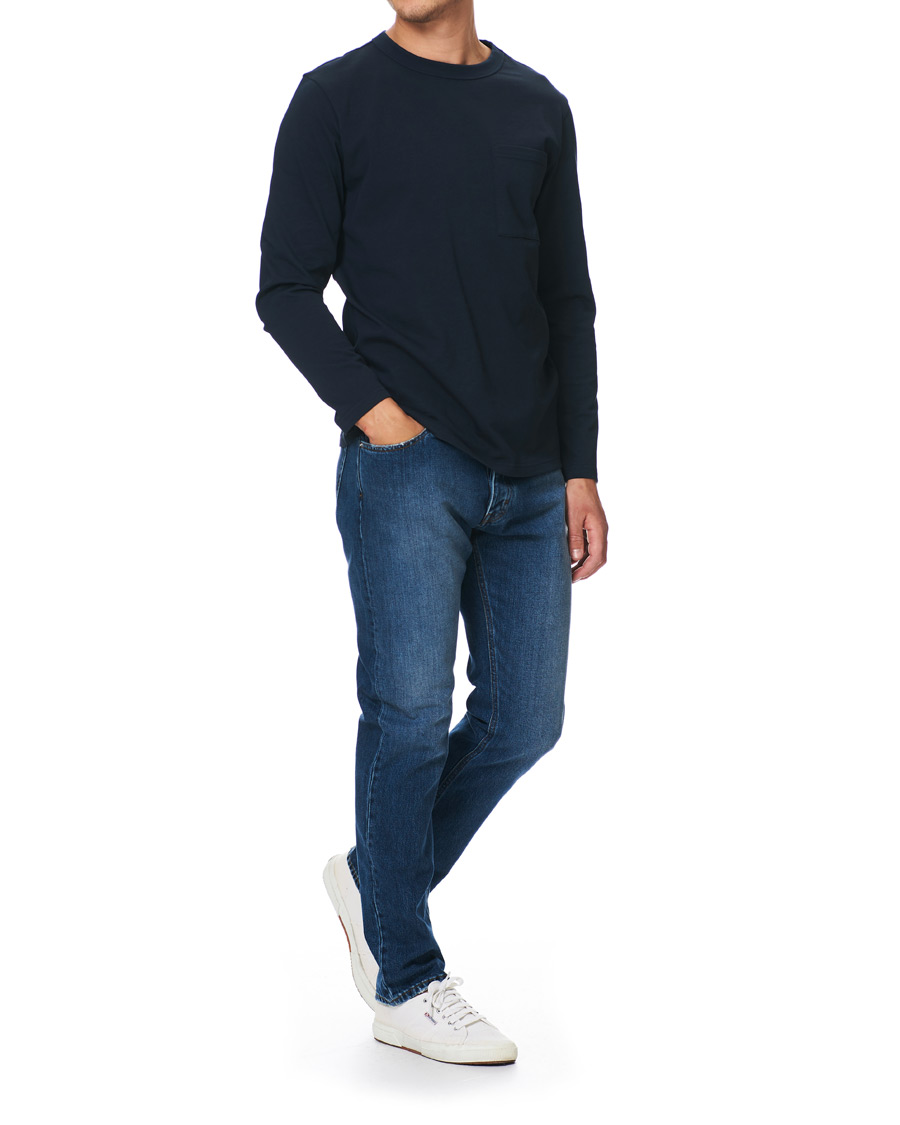 Herren | T-Shirts | A Day's March | Heavy Long Sleeve Tee Navy
