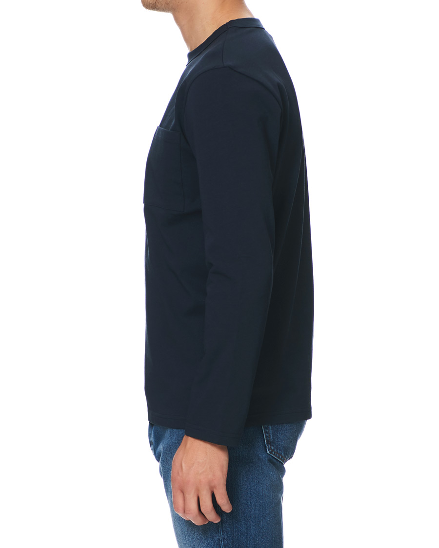 Herren | T-Shirts | A Day's March | Heavy Long Sleeve Tee Navy