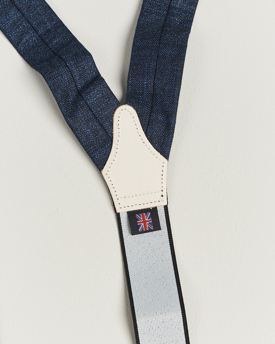 Herren | Albert Thurston Hardy Minnis Bamboo Braces 38mm Navy | Albert Thurston | Hardy Minnis Bamboo Braces 38mm Navy