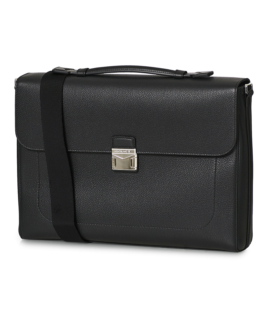 Herren | Montblanc MST Soft Grain Single Briefcase Black | Montblanc | MST Soft Grain Single Briefcase Black