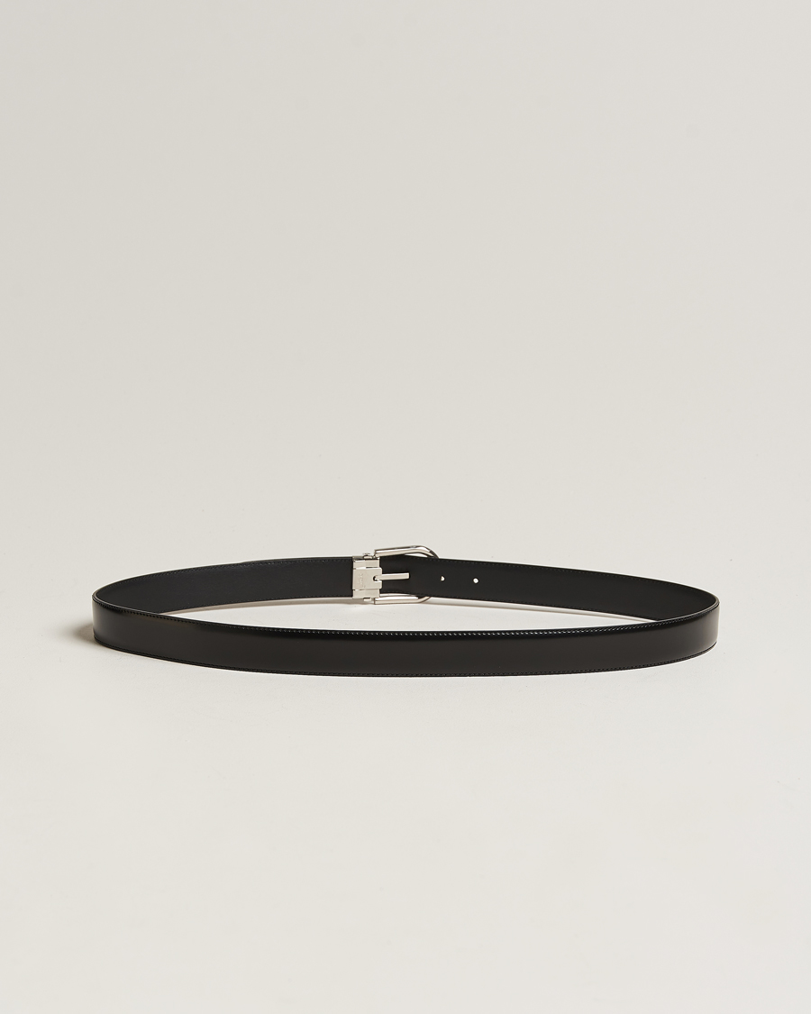 Men |  | Montblanc | Horseshoe Coated Buckle 30mm Leather Belt Black