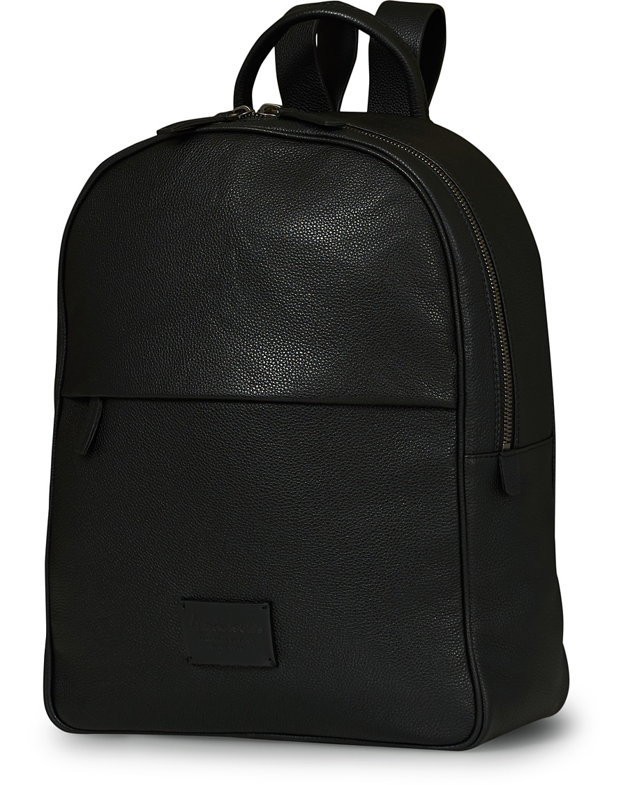 Herren | Anderson's Full Grain Leather Backpack Black | Anderson's | Full Grain Leather Backpack Black