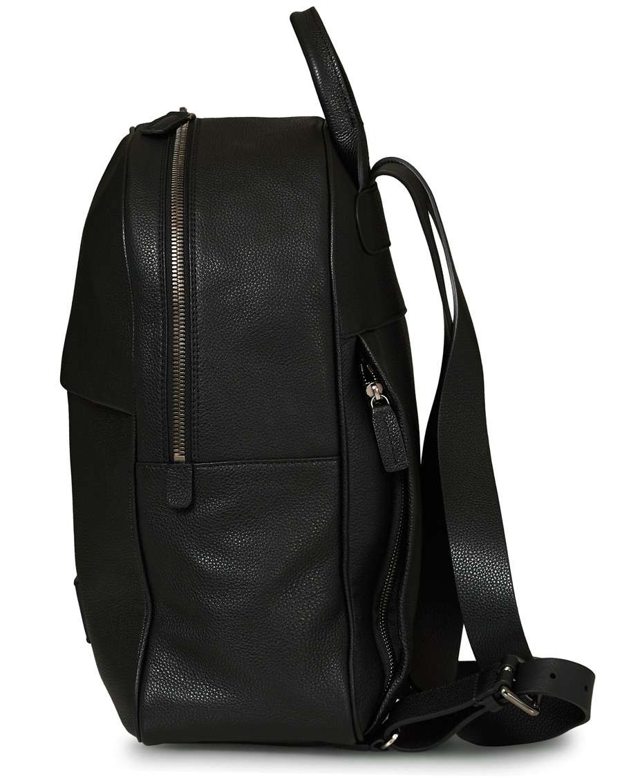 Herren | Anderson's Full Grain Leather Backpack Black | Anderson's | Full Grain Leather Backpack Black