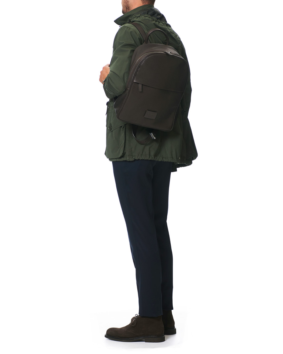 Herren | Anderson's Full Grain Leather Backpack Dark Brown | Anderson's | Full Grain Leather Backpack Dark Brown