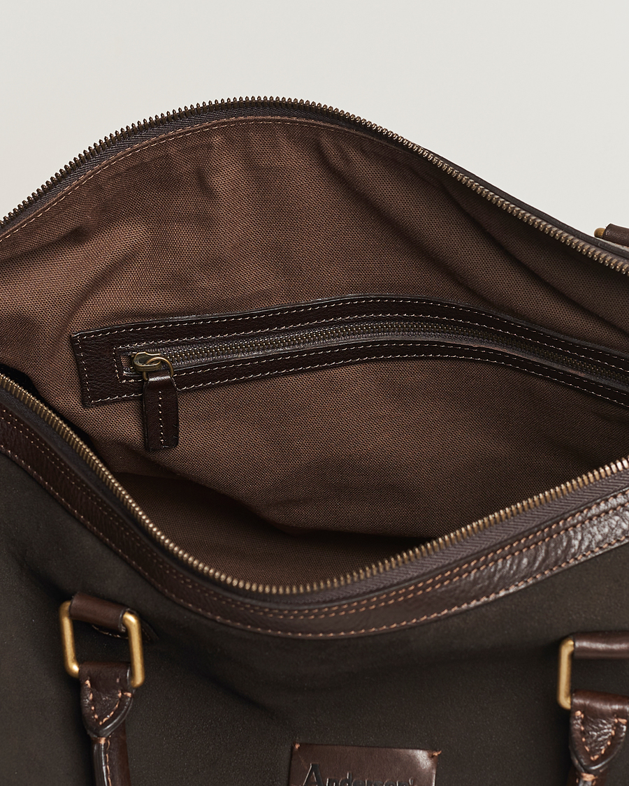 Herren | Taschen | Anderson's | Boston Suede Weekendbag Brown/Brown