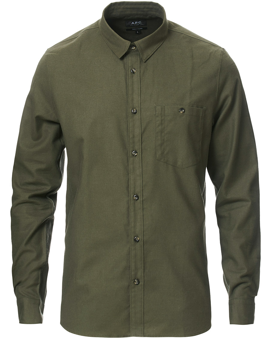 Herren | Hemden | A.P.C. | Chicago Flannel Shirt Dark Green