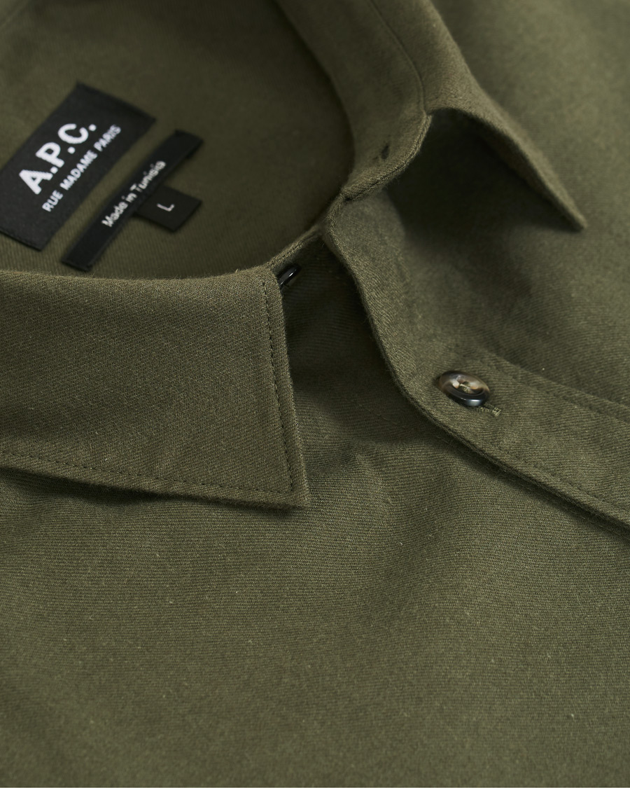 Herren | Hemden | A.P.C. | Chicago Flannel Shirt Dark Green