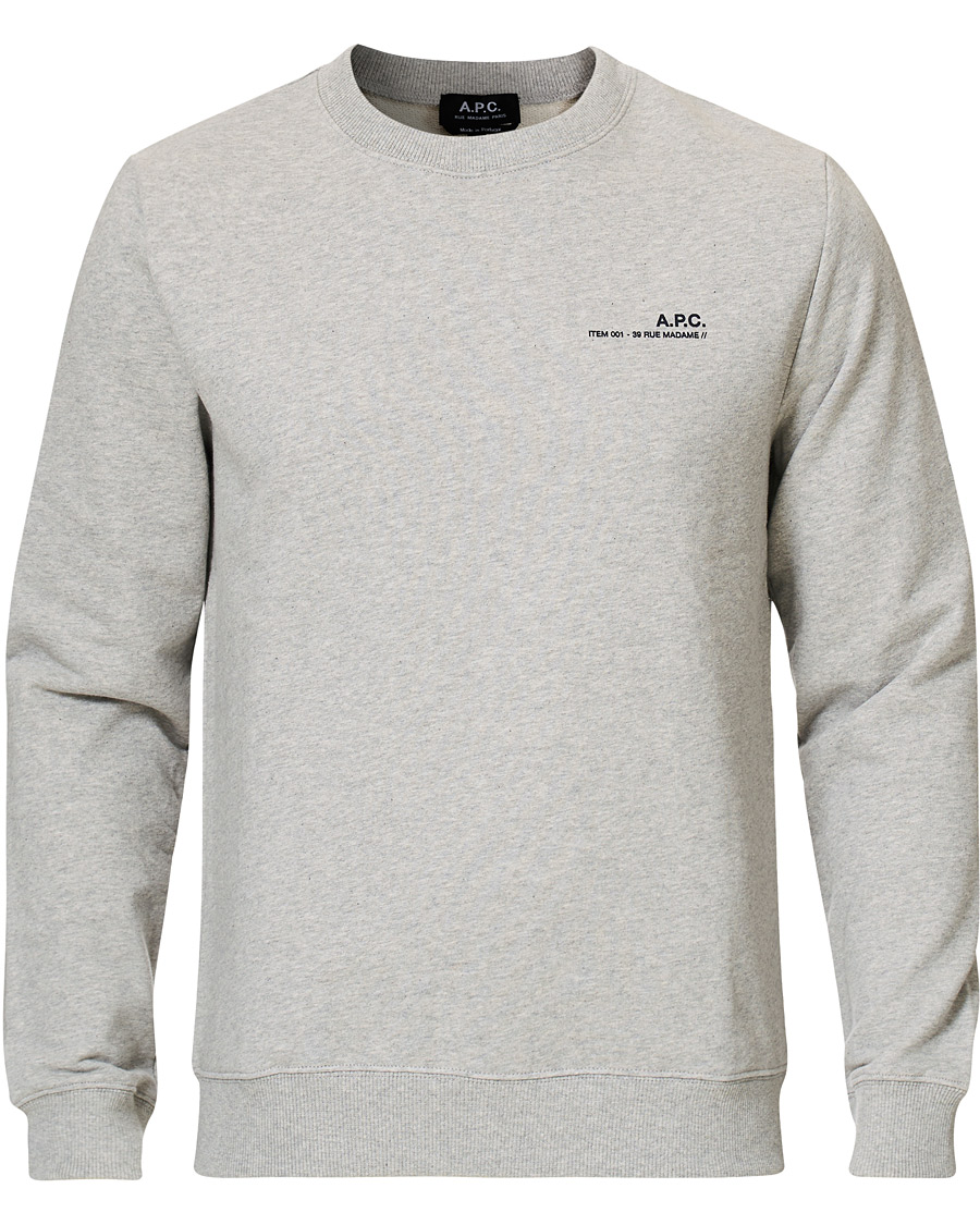 Herren | Pullover | A.P.C. | Item Crew Neck Sweatshirt Heather Grey