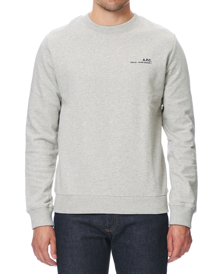 Herren | Pullover | A.P.C. | Item Crew Neck Sweatshirt Heather Grey