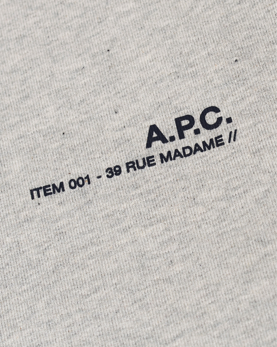 Herren | Pullover | A.P.C. | Item Crew Neck Sweatshirt Heather Grey
