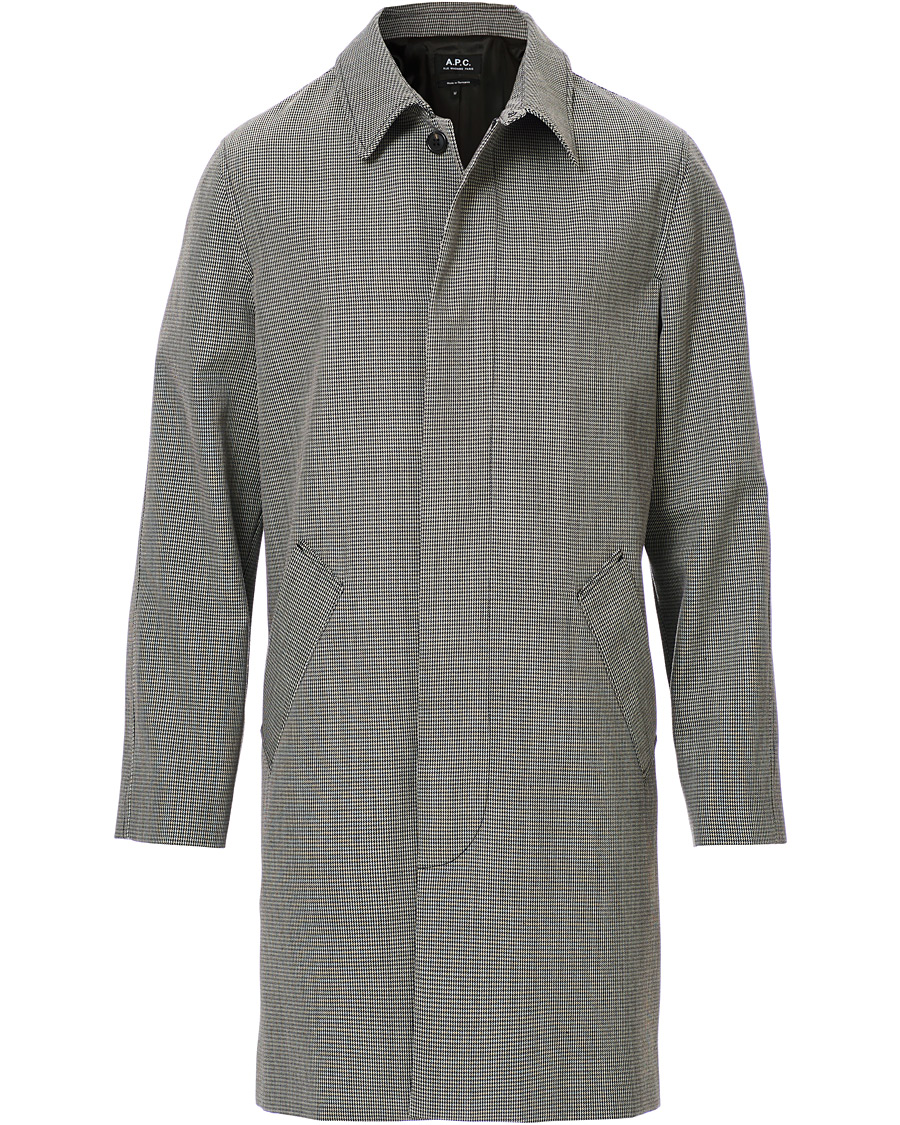 Herren | Jacken | A.P.C. | Houndstooth Mac Coat Light Grey