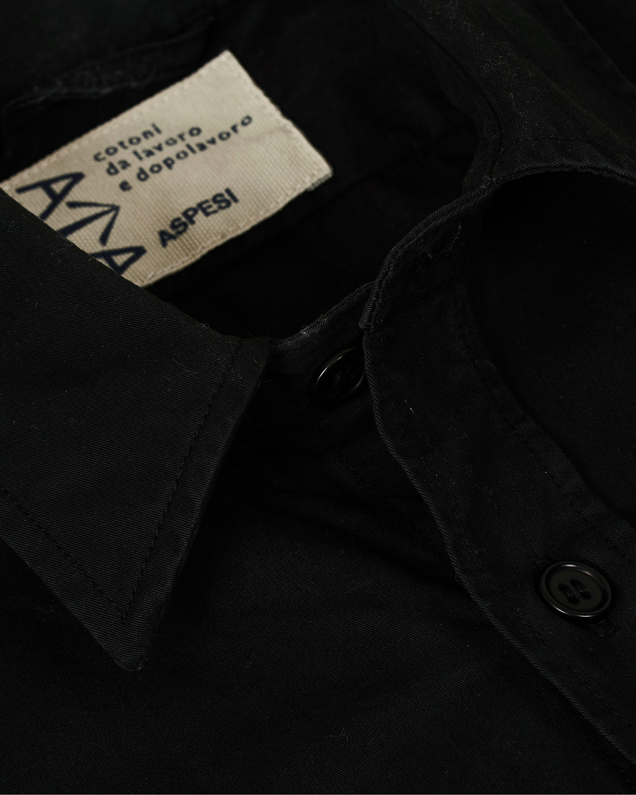Herren | Hemden | Aspesi | Cotton Shirt Jacket Black
