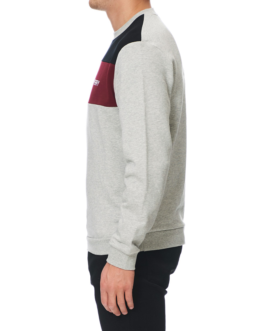 Herren | Pullover | Fred Perry | Embroidered Panel Sweatshirt Marl Grey