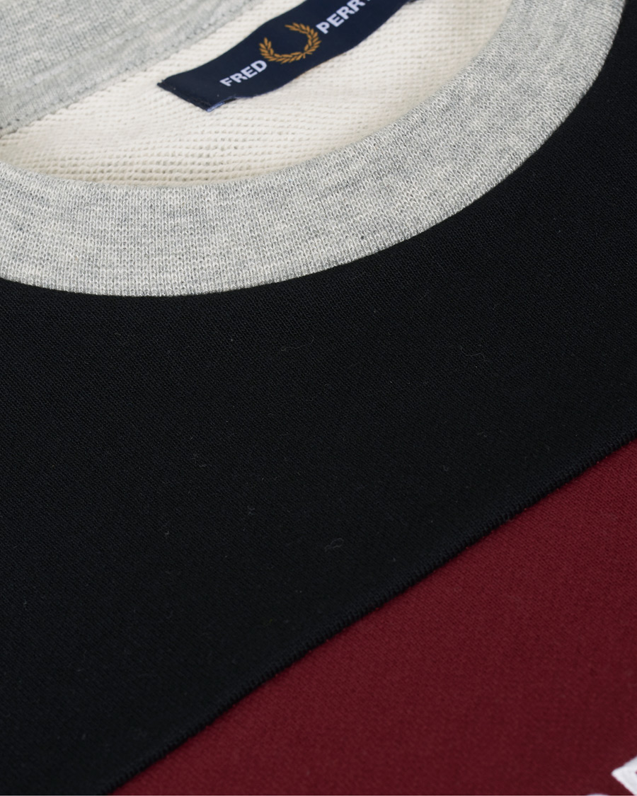 Herren | Pullover | Fred Perry | Embroidered Panel Sweatshirt Marl Grey