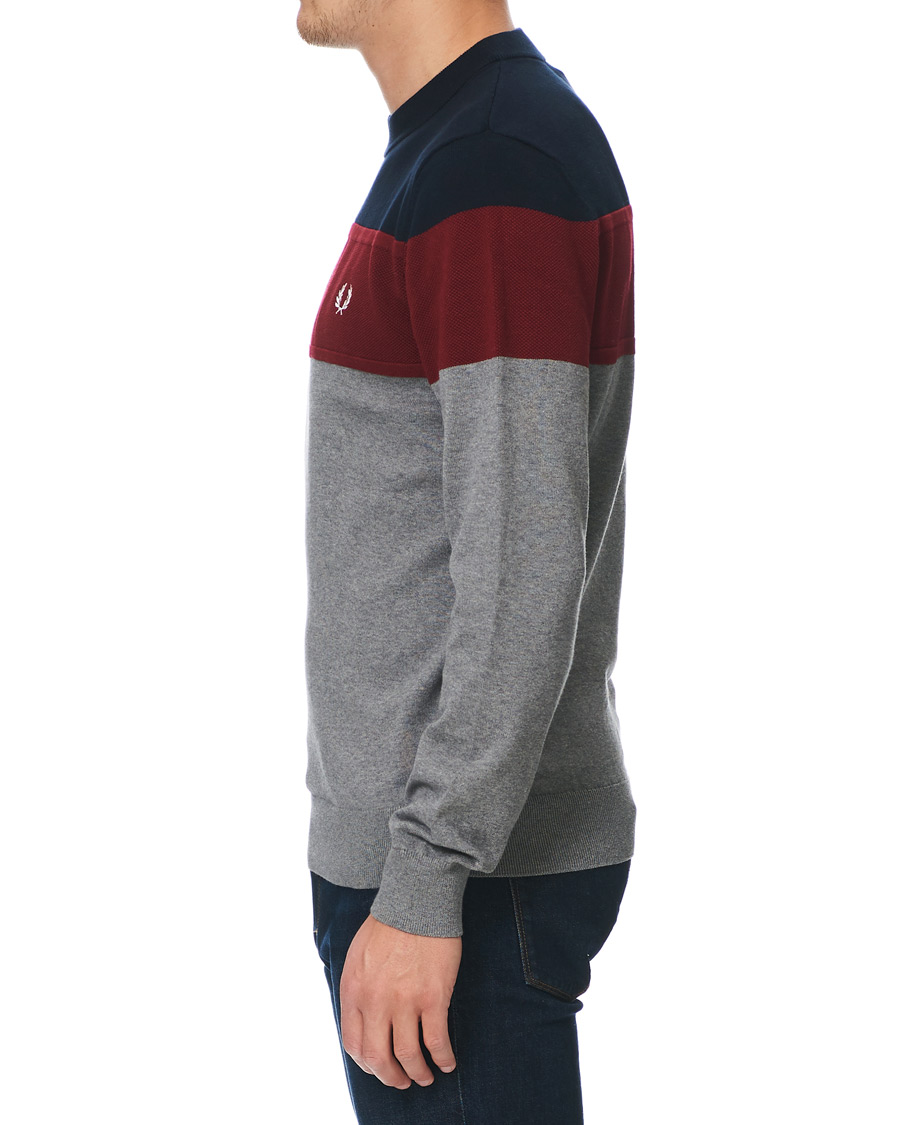 Herren | Pullover | Fred Perry | Panelled Jumper Steel Marl L