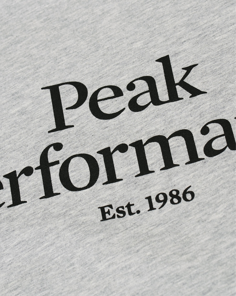 Herren | T-Shirts | Peak Performance | Original Logo Crew Neck Tee Light Grey Melange
