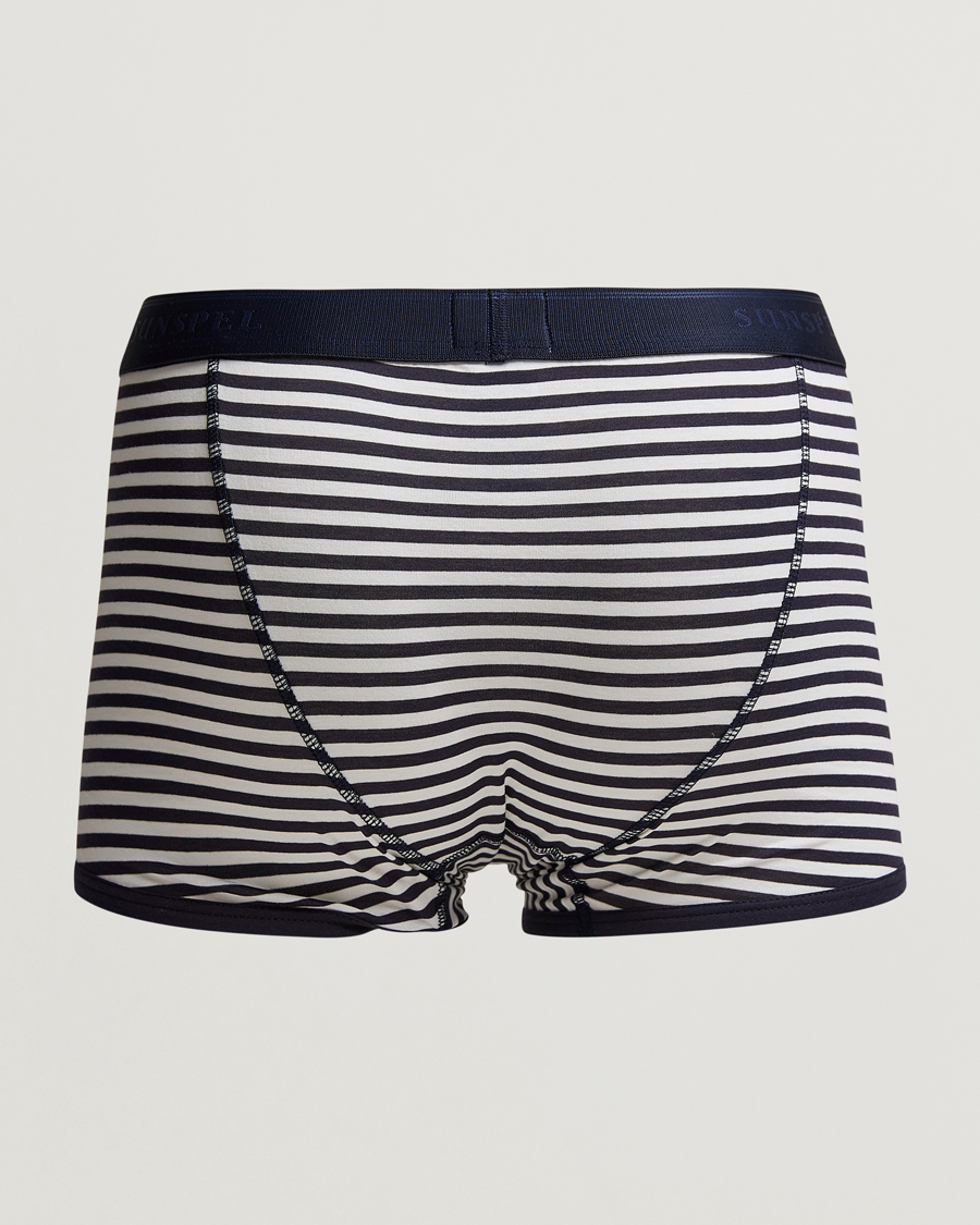 Herren | Unterwäsche | Sunspel | Superfine Two Button Cotton Navy/White