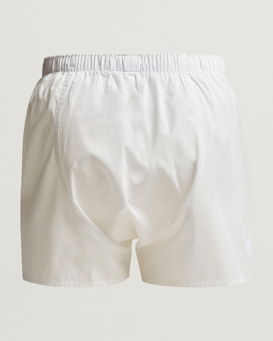 Herren | Sunspel | Sunspel | Classic Woven Cotton Boxer Shorts White