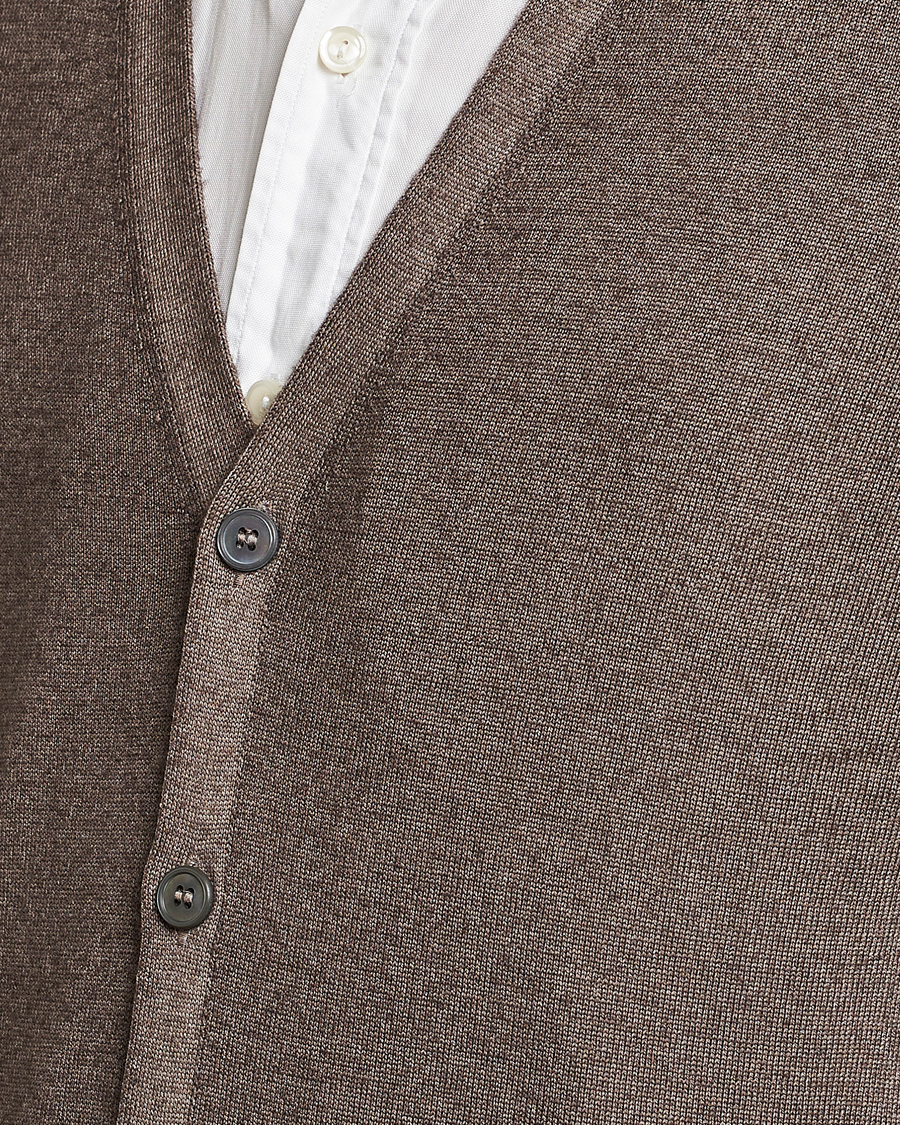 Herren | Pullover | Gran Sasso | Vintage Merino Fashion Fit Cardigan Beige