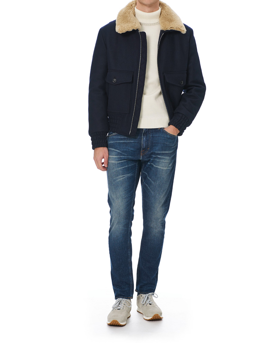 Herren | Jacken | AMI | Shearling Bomber Jacket Navy