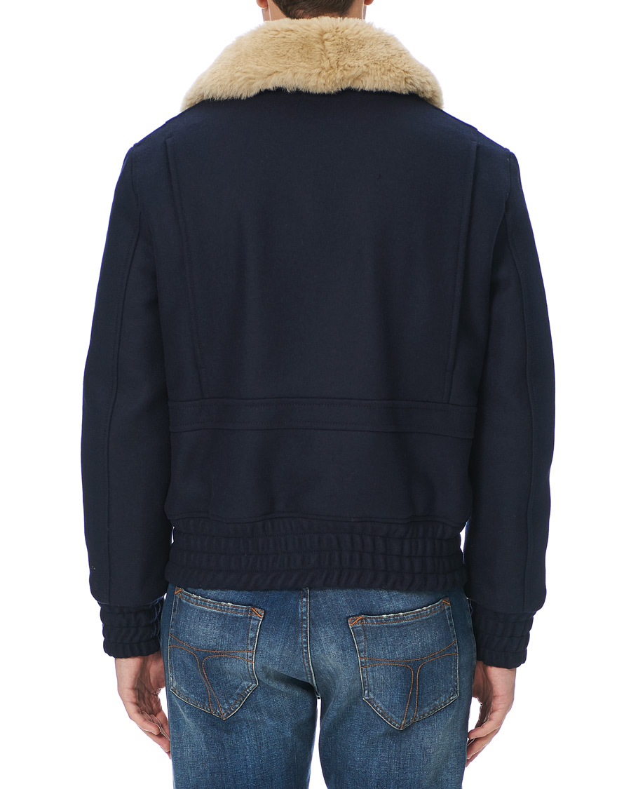 Herren | Jacken | AMI | Shearling Bomber Jacket Navy