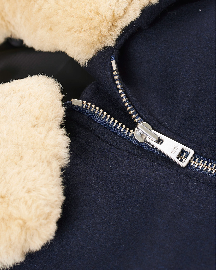 Herren | Jacken | AMI | Shearling Bomber Jacket Navy