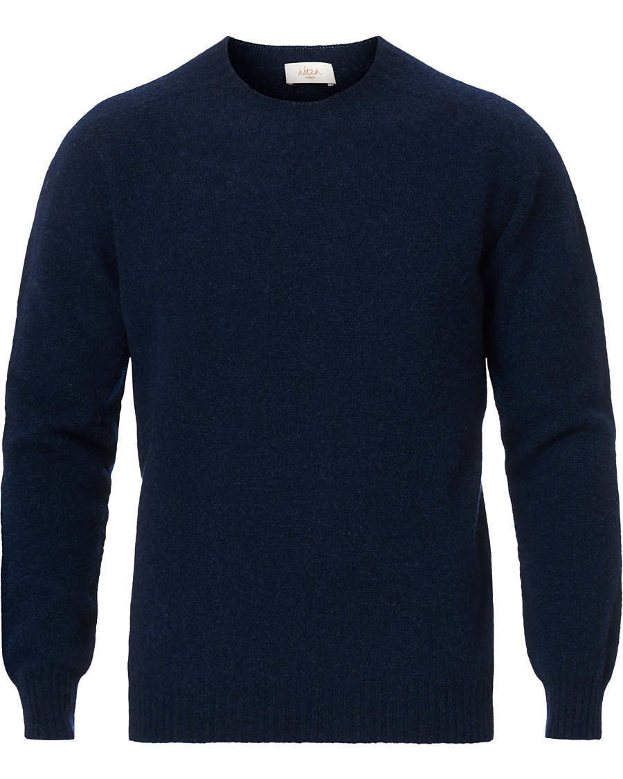 Herren | Pullover | Altea | Shetland Crew Neck Sweater Navy