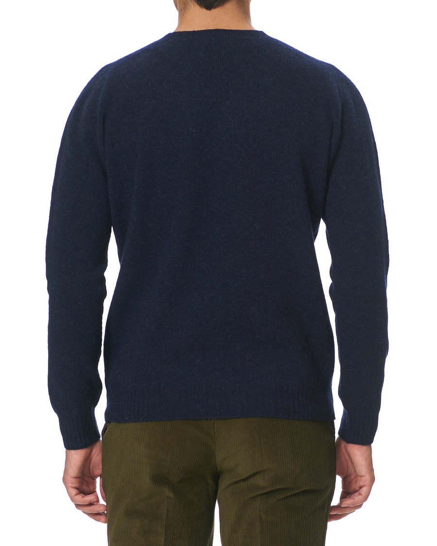 Herren | Pullover | Altea | Shetland Crew Neck Sweater Navy