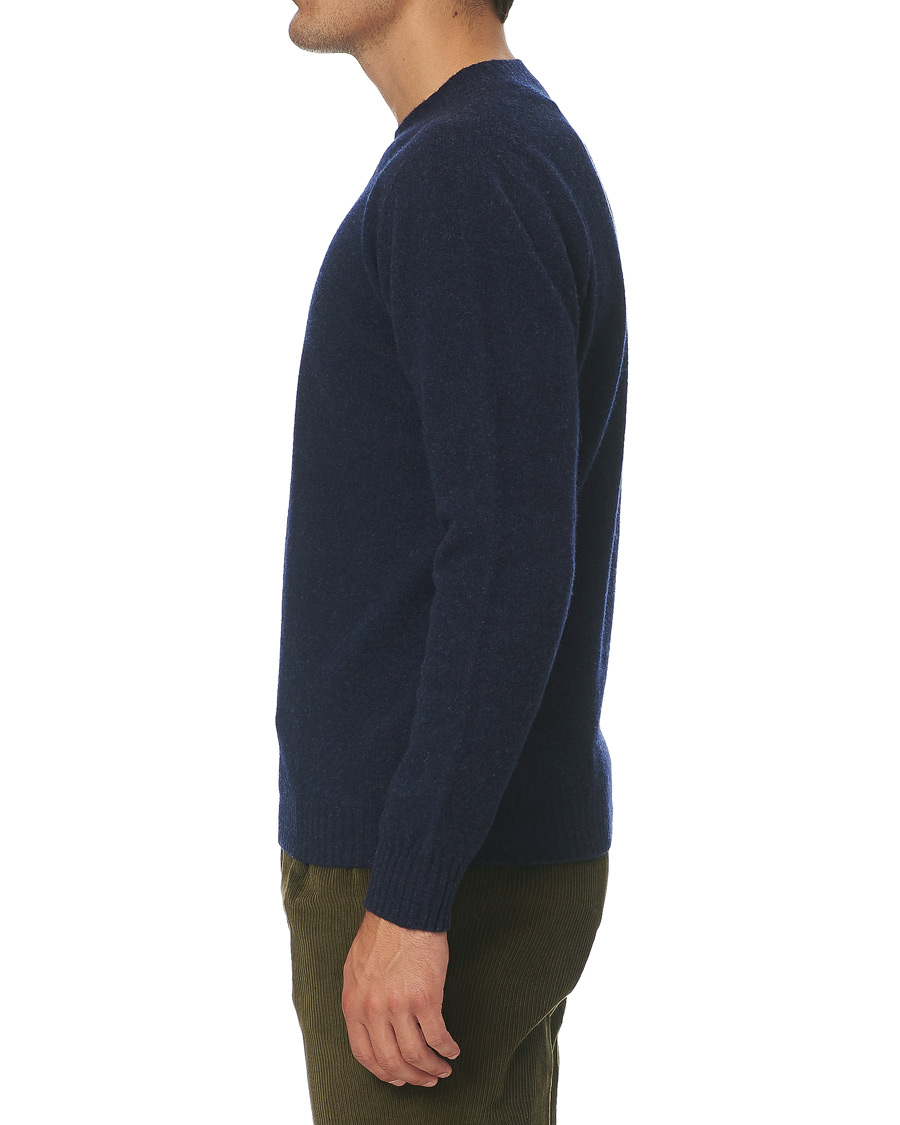 Herren | Pullover | Altea | Shetland Crew Neck Sweater Navy