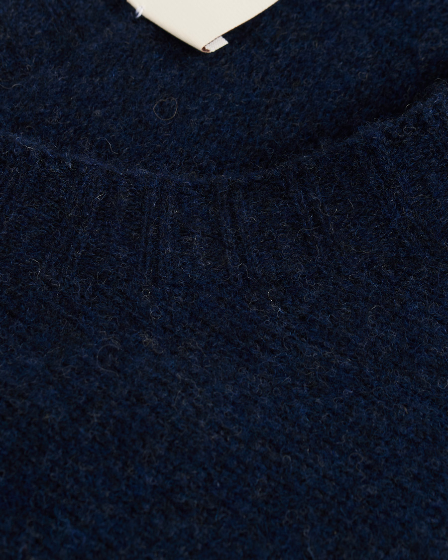 Herren | Pullover | Altea | Shetland Crew Neck Sweater Navy
