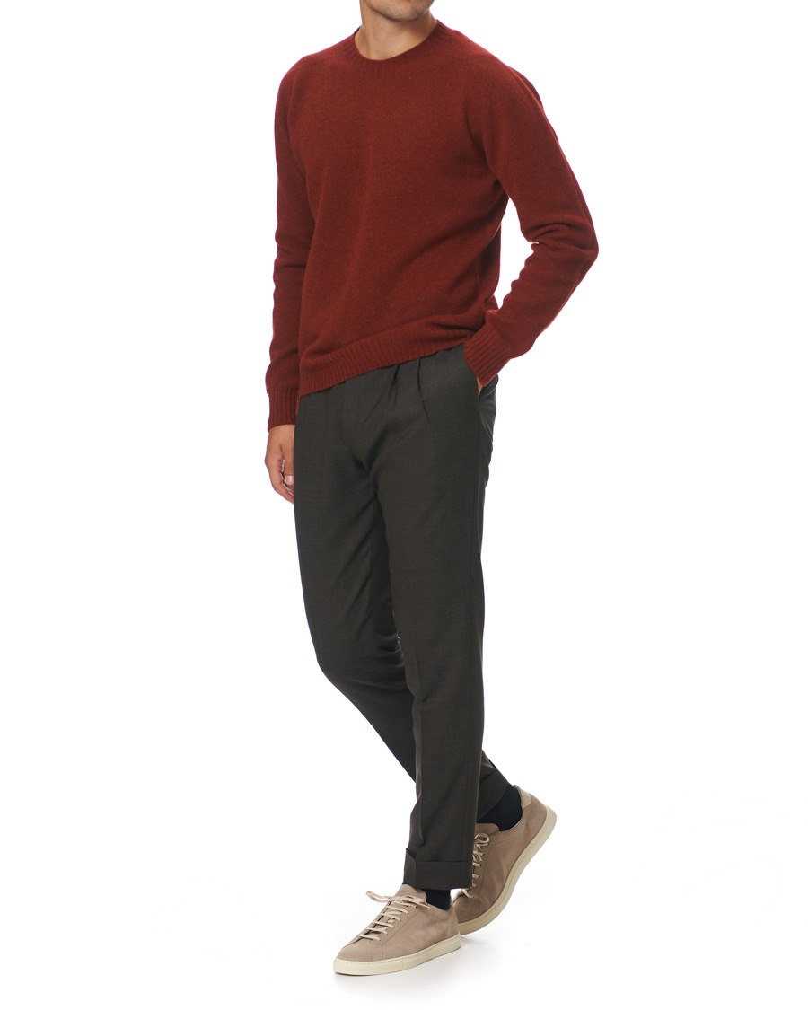 Herren | Pullover | Altea | Shetland Crew Neck Sweater Rust