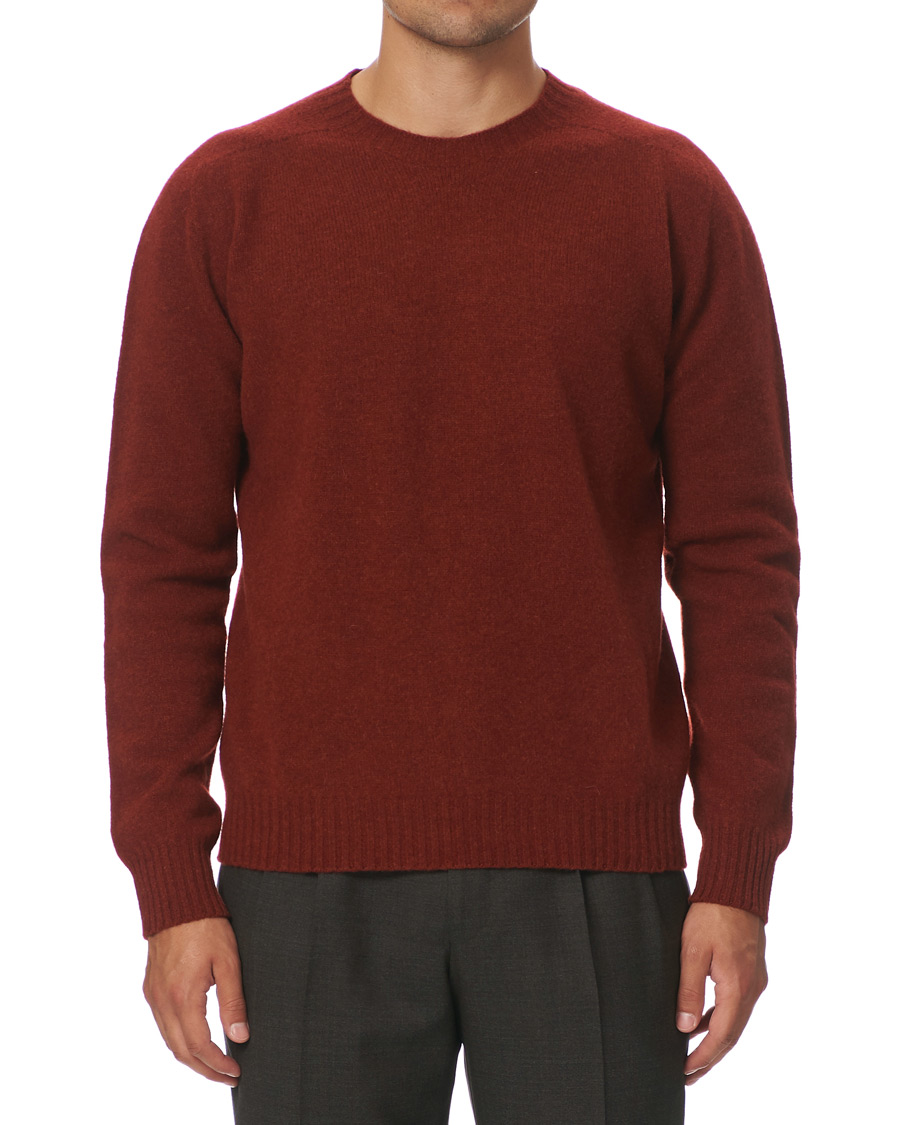 Herren | Pullover | Altea | Shetland Crew Neck Sweater Rust