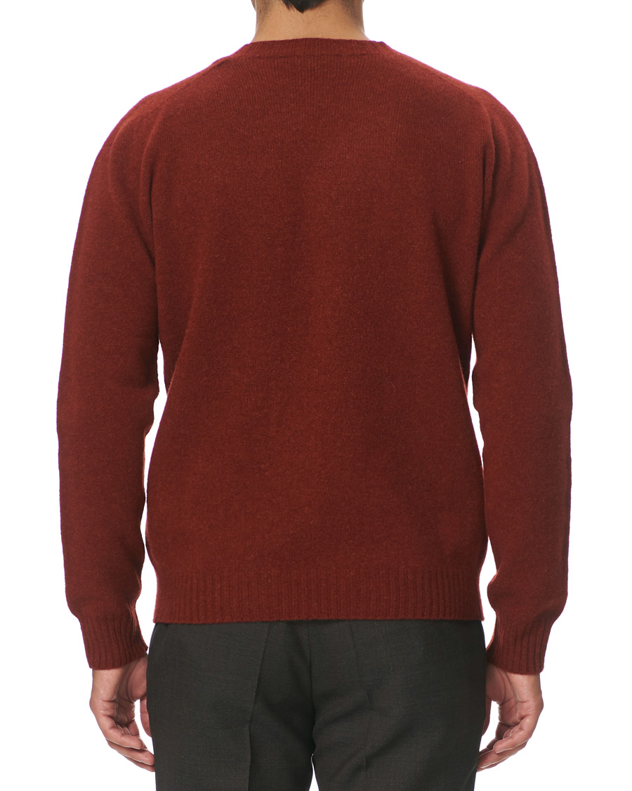 Herren | Pullover | Altea | Shetland Crew Neck Sweater Rust