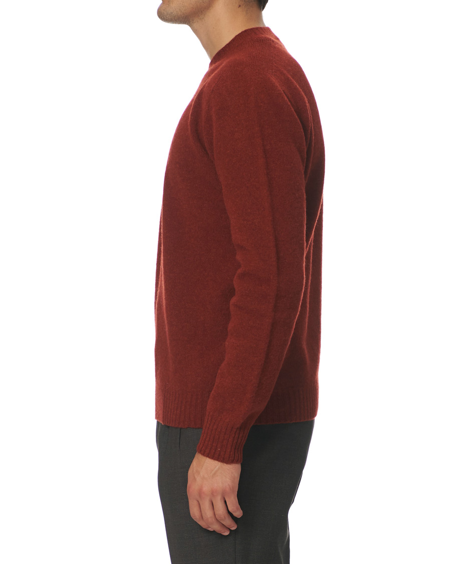 Herren | Pullover | Altea | Shetland Crew Neck Sweater Rust