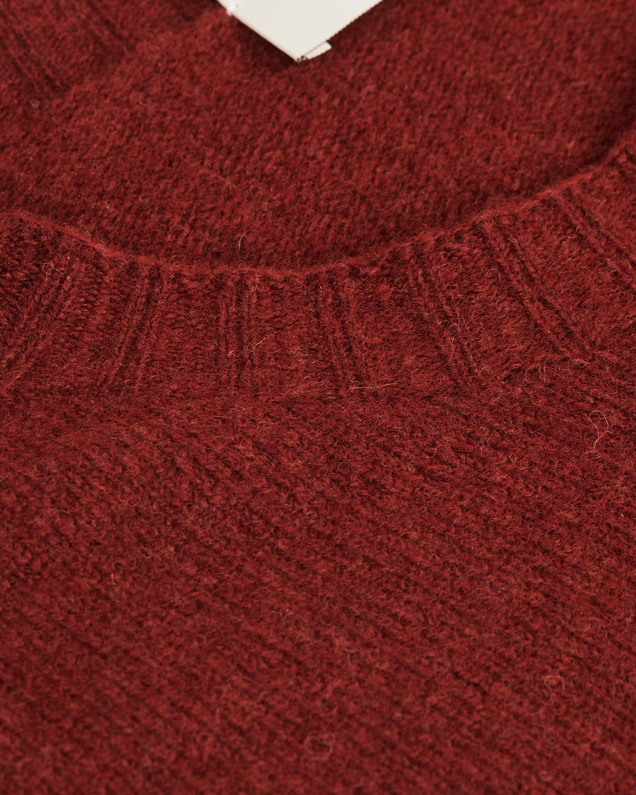 Herren | Pullover | Altea | Shetland Crew Neck Sweater Rust