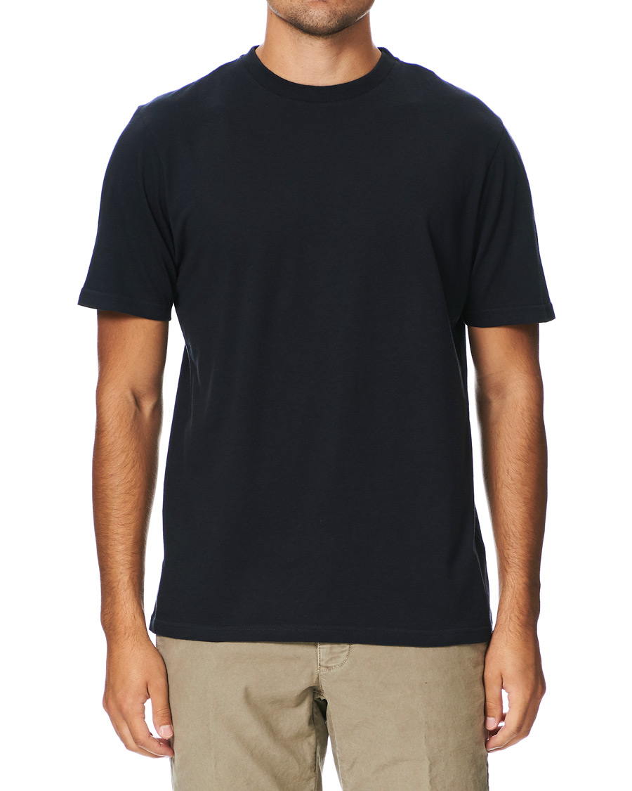 Herren | T-Shirts | Altea | Cashmere Short Sleeve T-Shirt Navy