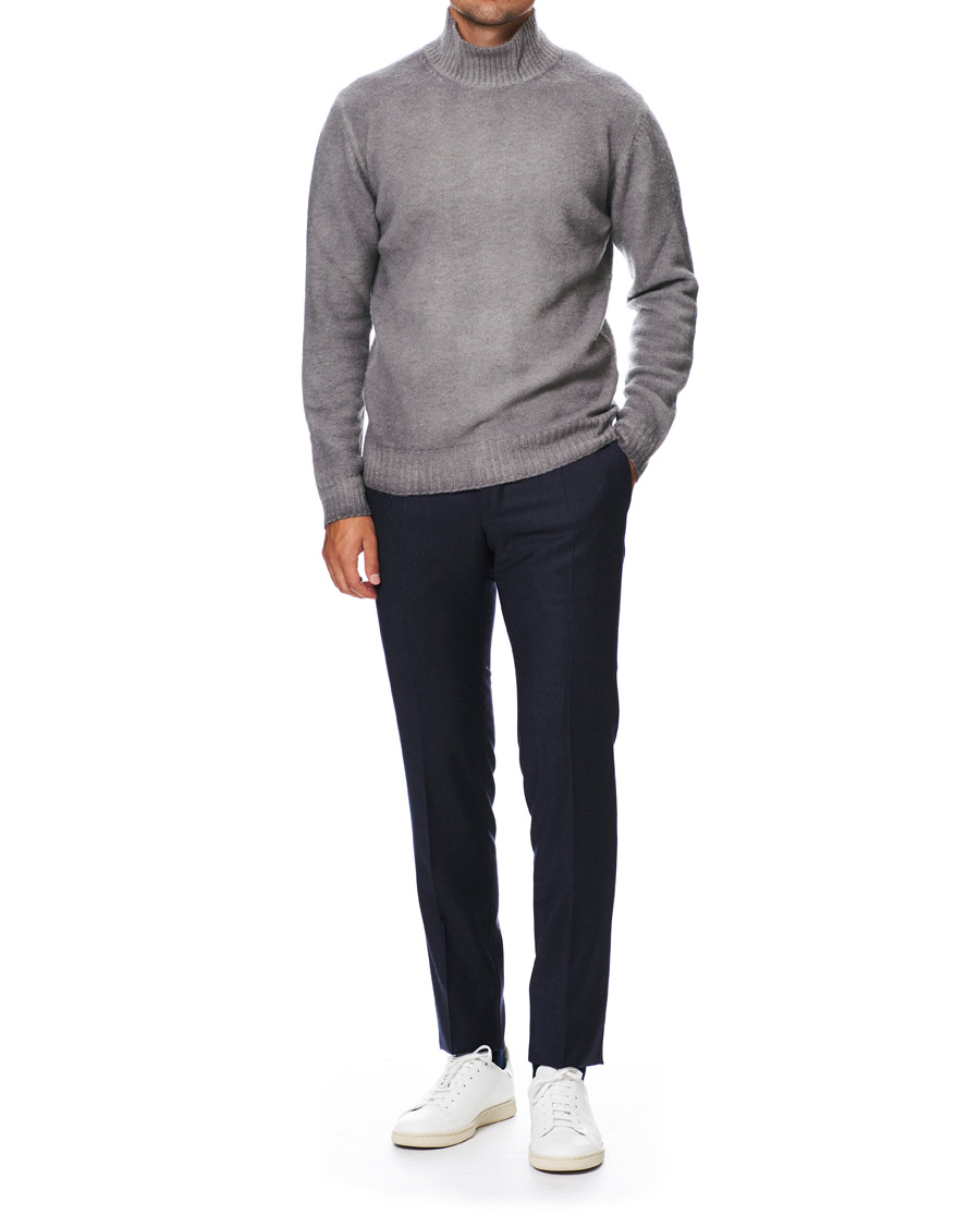 Herren | Pullover | Altea | Brushed Wool Turtleneck Grey