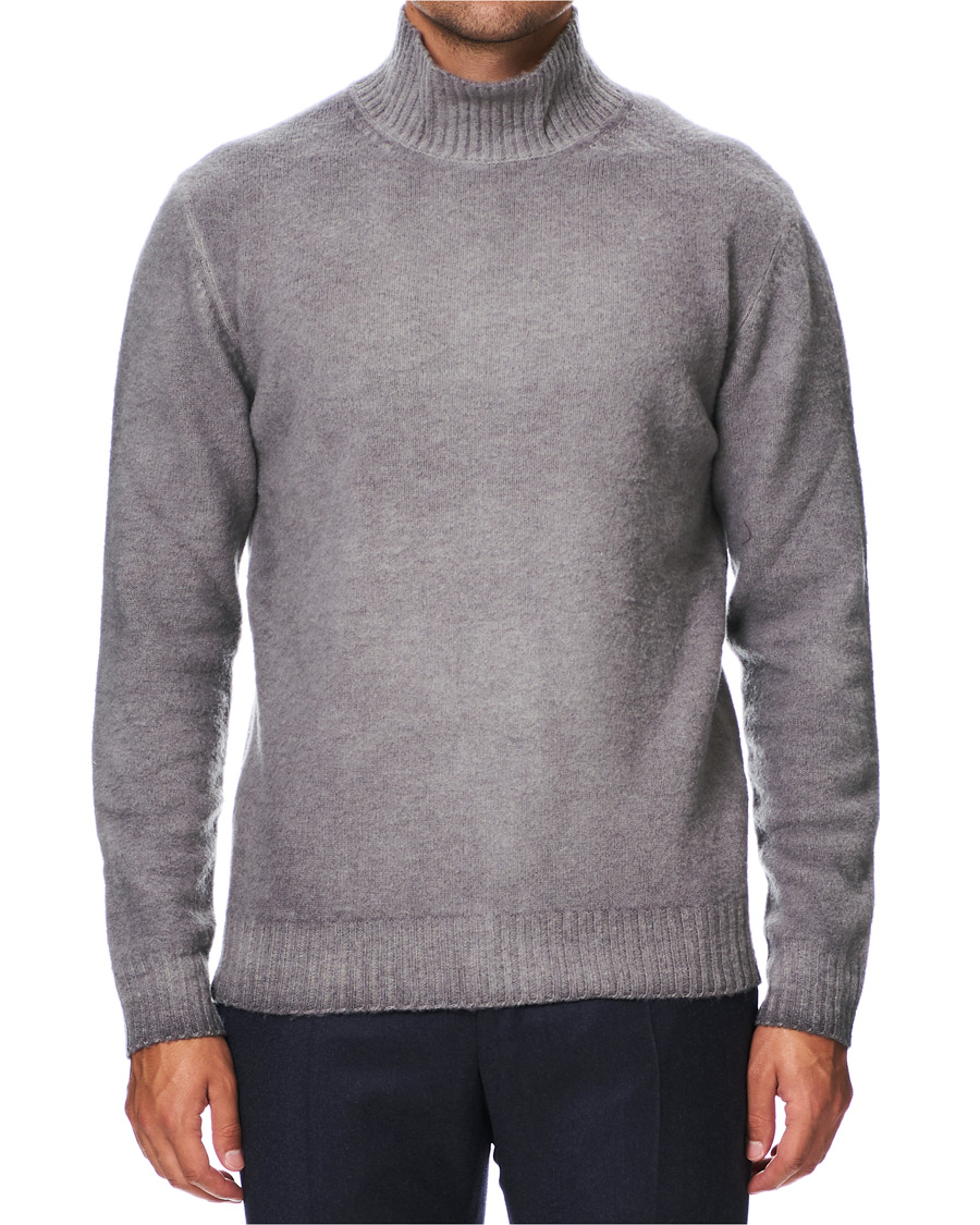 Herren | Pullover | Altea | Brushed Wool Turtleneck Grey