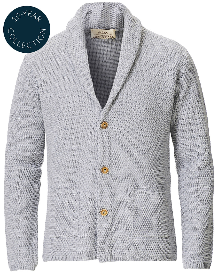 Herren | Pullover | Altea | Shawl Collar Cardigan Grey Melange