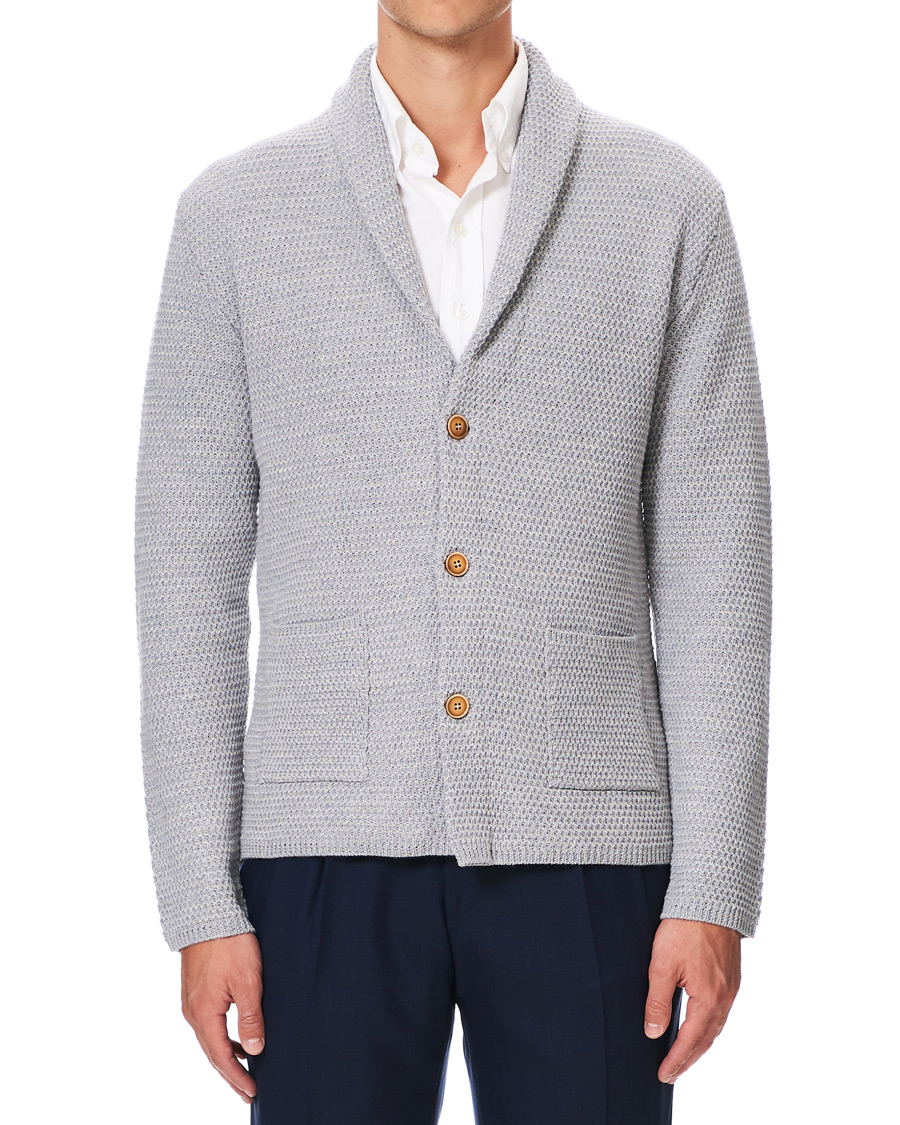 Herren | Pullover | Altea | Shawl Collar Cardigan Grey Melange
