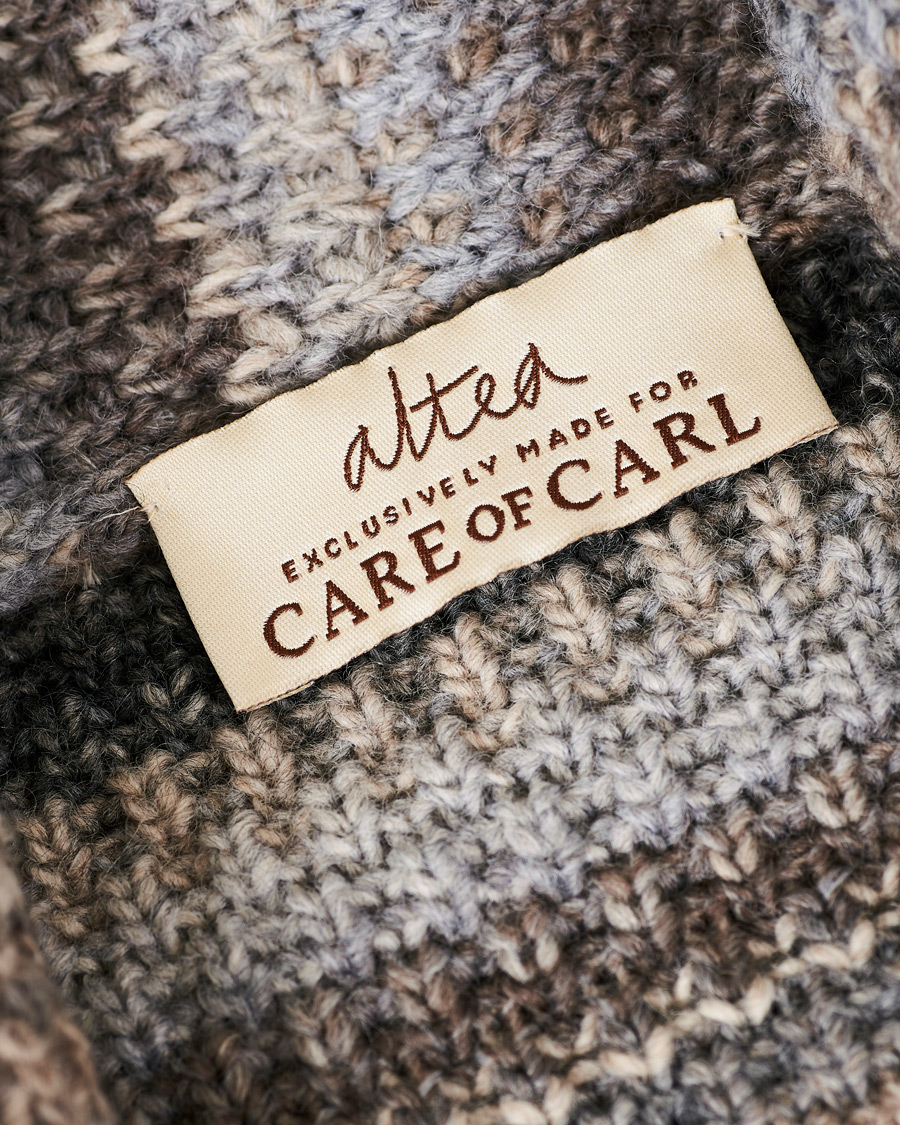 Herren | Pullover | Altea | Dégradé Shawl Collar Cardigan Grey/White
