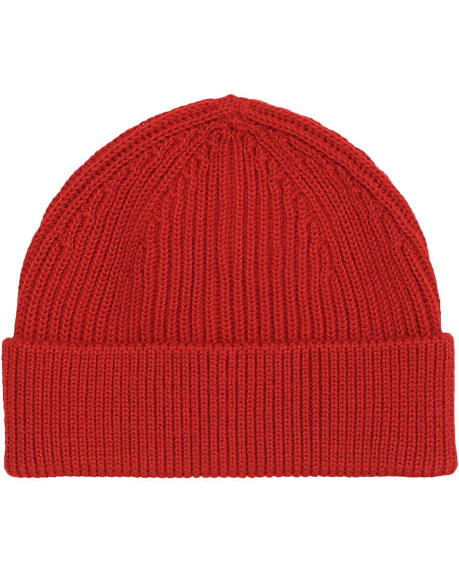 Herren | Andersen-Andersen Merino Wool Rib Beanie Classic Red | Andersen-Andersen | Merino Wool Rib Beanie Classic Red