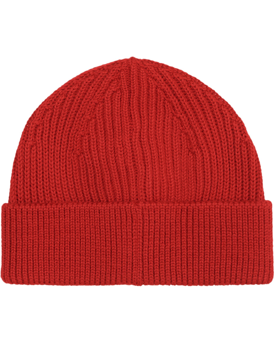 Herren | Andersen-Andersen Merino Wool Rib Beanie Classic Red | Andersen-Andersen | Merino Wool Rib Beanie Classic Red