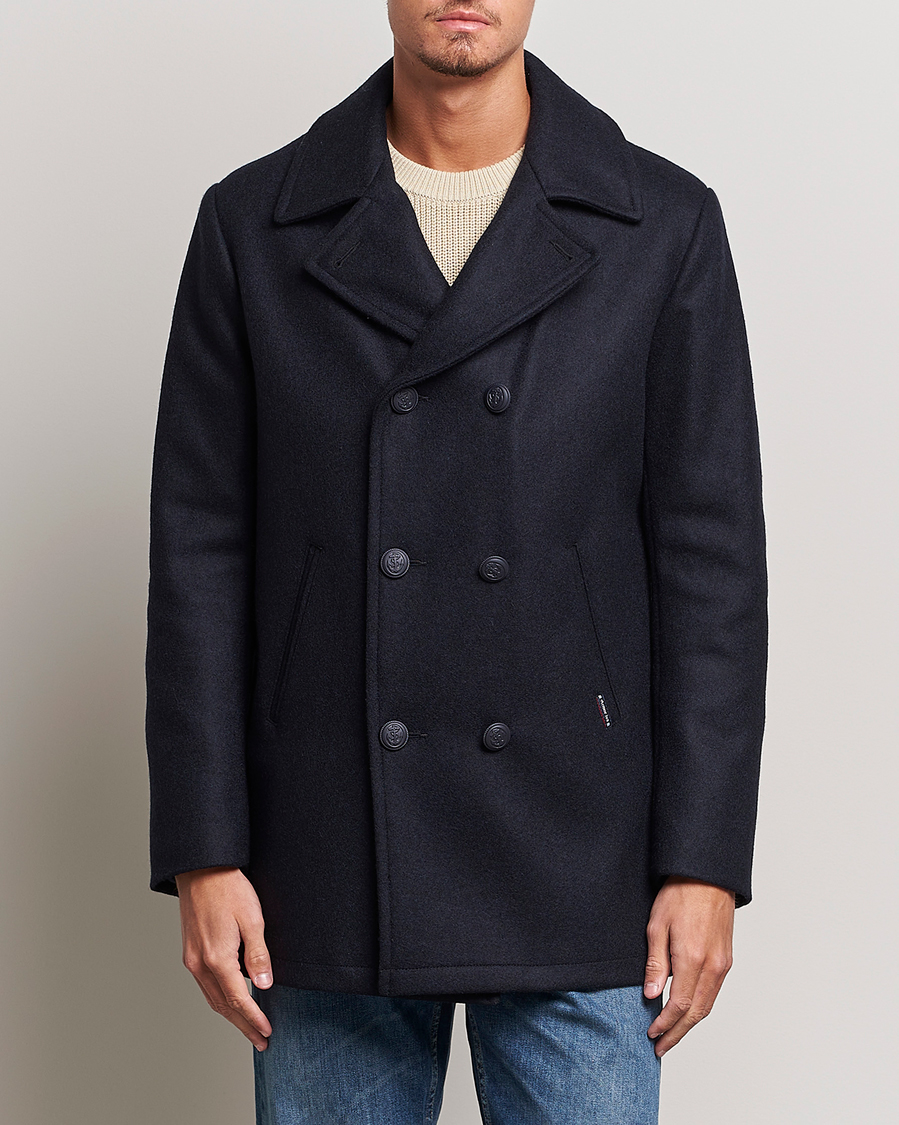 Herren | Winterjacken | Armor-lux | Kermor Wool Peacoat Navy