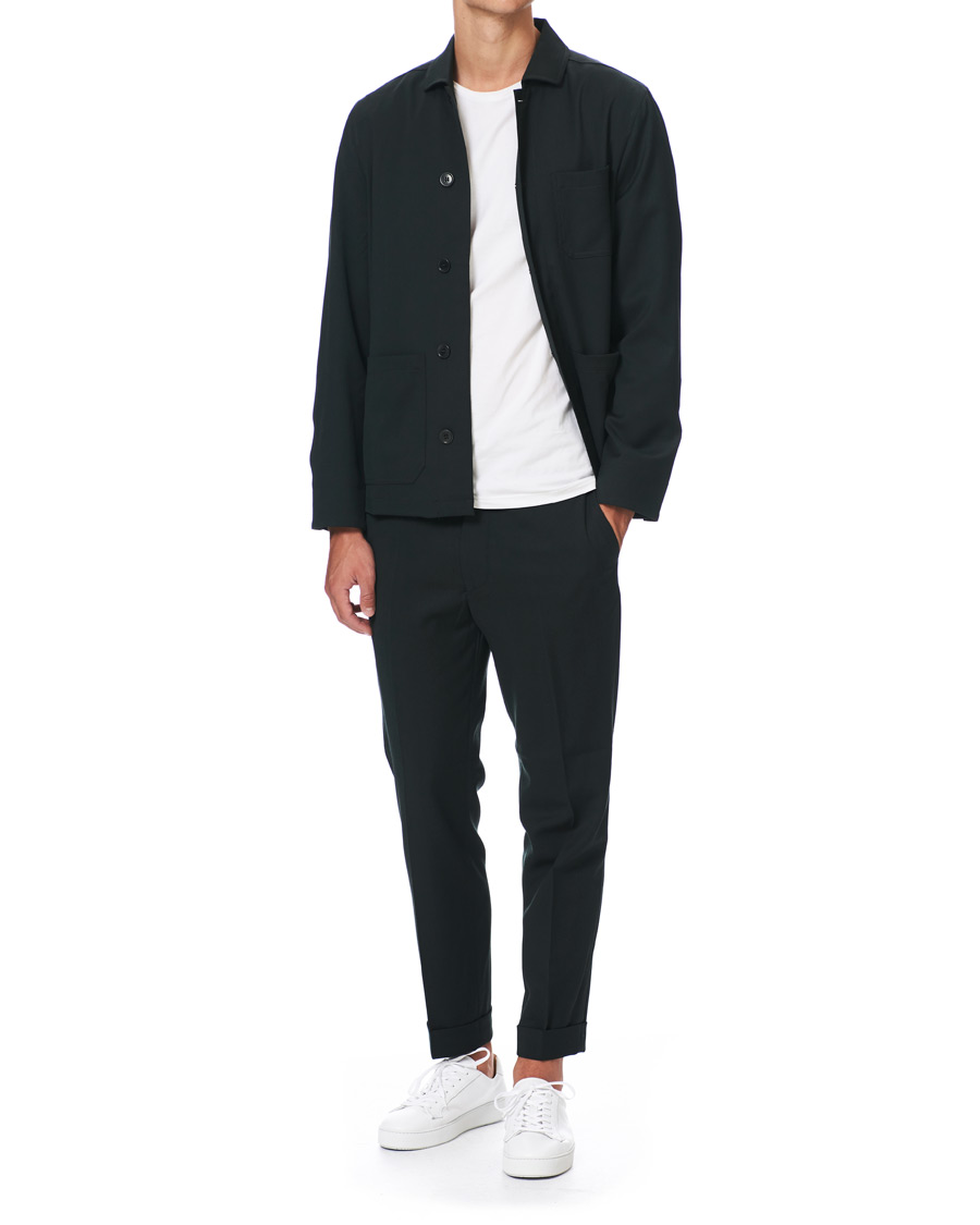 Herren | Hemden | Filippa K | Louis Gabardine Jacket Dark Spruce