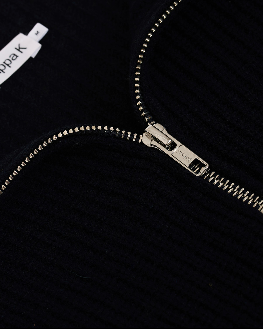 Herren | Pullover | Filippa K | Harrod Zip Wool/Cashmere Sweater Navy