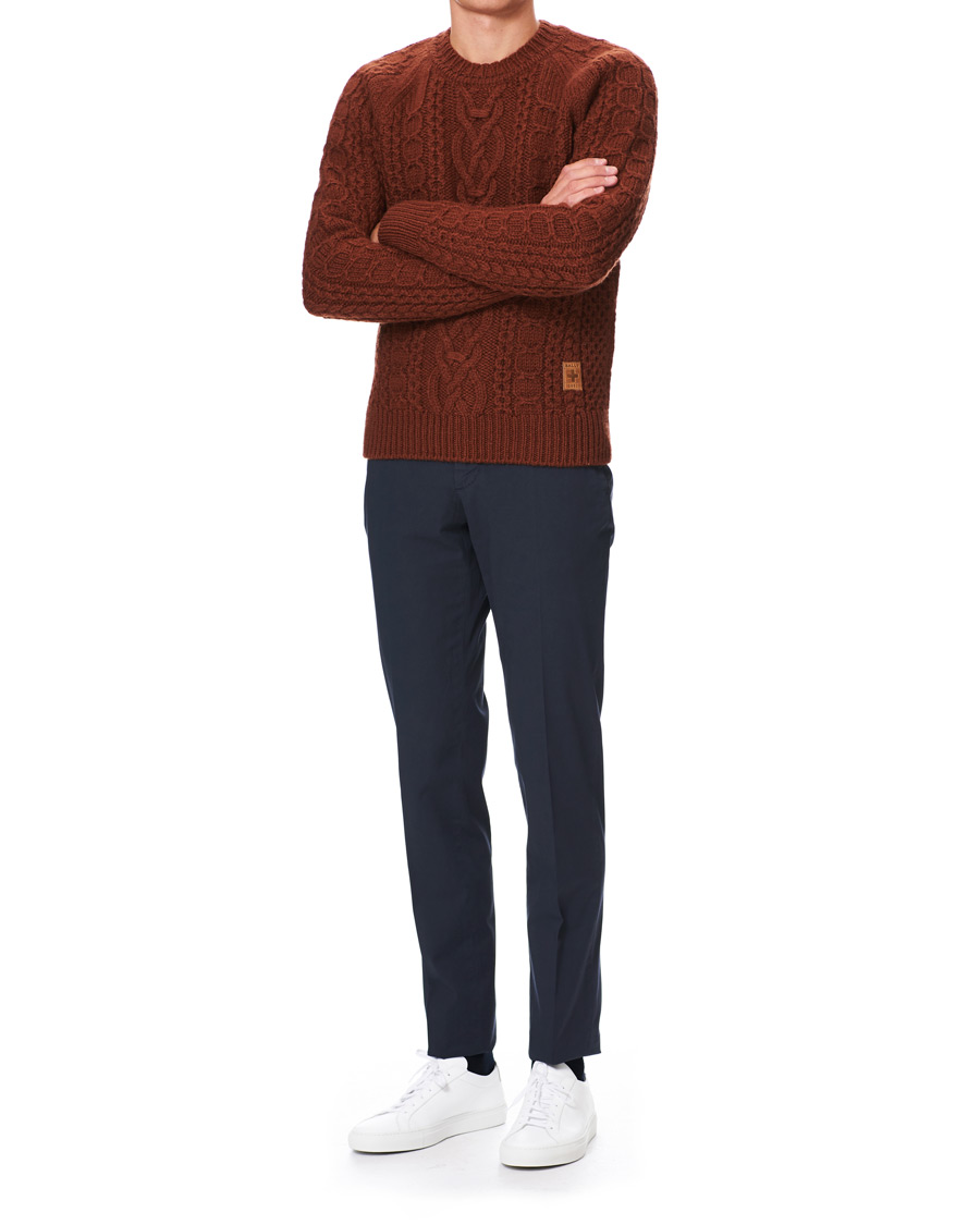 Herren | Pullover | Bally | Aran Cable Knit Sweater Dark Orange