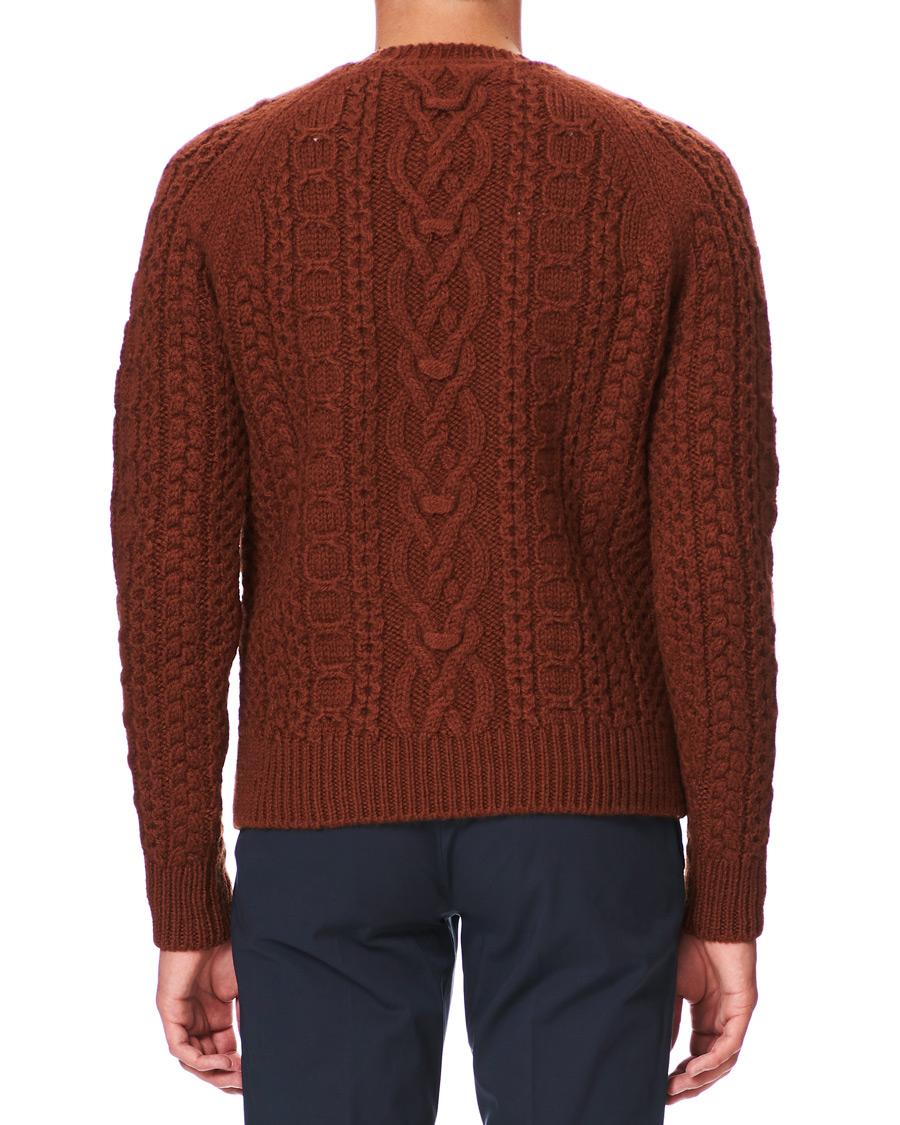 Herren | Pullover | Bally | Aran Cable Knit Sweater Dark Orange