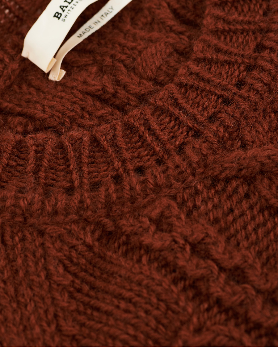Herren | Pullover | Bally | Aran Cable Knit Sweater Dark Orange